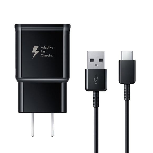 Adaptive Fast Charger Compatible with OnePlus 2 [Wall Charger + Type-C USB Cable] Dual voltages for up to 60% Faster Charging! BLACK