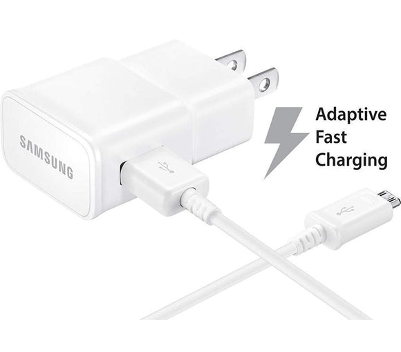 Adaptive Fast Charger Compatible with BLU Studio G Plus [Wall Charger + 5 Feet USB Cable] WHITE