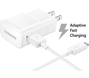 Samsung Galaxy Tab S2 9.7-inch Adaptive Fast Charger Micro USB 2.0 Cable Kit! [1 Wall Charger + 5 FT Micro USB Cable] AFC uses dual voltages for up to 50% faster charging! - Bulk Packaging